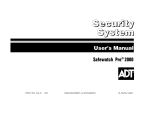 ADT Professional Series CA 1550 User manual