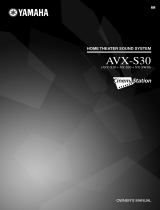 Yamaha AVX-S30 User manual