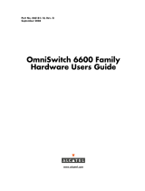 Alcatel OmniSwitch 6600 Family User manual