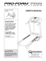 ProForm 565 crosstrainer User manual