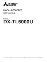 Mitsubishi 16CH DIGITAL RECORDER DX-TL5000U User manual