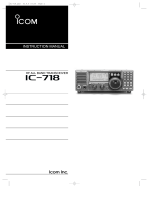 ICOM IC-718 Owner's manual