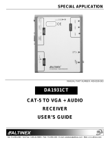 Altinex CAT-5 to VGA + Audio Receiver DA1931CT User manual
