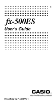 Casio fx-500ES User manual