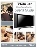 Vizio P42HD - 42" Plasma TV User manual
