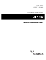 Radio Shack AFX-400 User manual