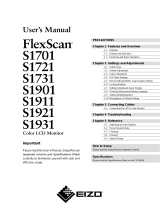 Eizo S1721 Owner's manual