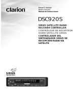 Clarion SIRIUS DSC920S User manual