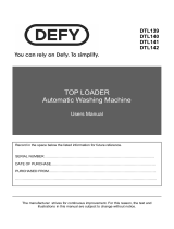 Defy Appliances WTL 13019 W User manual