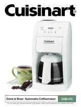 Cuisinart DGB-475 - Corp 10 Cup Grind Owner's manual