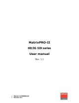 Barco MatrixPRO- II User manual