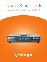 Motorola Vonage VT2142 User guide