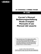 Edirol M-10E Owner's manual