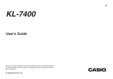 Casio KL-7400 User manual