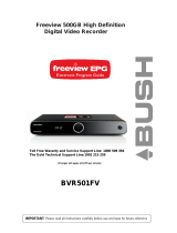 Bush Freeview EPG BVR501FV User manual