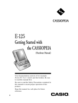 Casio Cassiopeia Pocket PC User manual