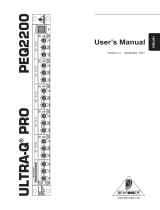 Behringer Ultra-Q PRO PEQ2200 User manual