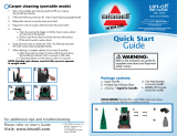 Bissell LIFT-OFF Deep Cleaner Quick start guide