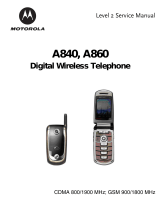 Motorola A840 - Cell Phone - CDMA2000 1X User manual