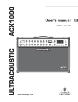 Behringer Ultracoustic ACX1000 User manual