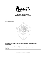 Avanti PORTABLE WASHER W758PS-1 User manual
