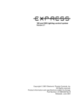 Electronic Theatre Controls Express 72/144 User manual