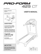 Pro-Form 425 CT User manual