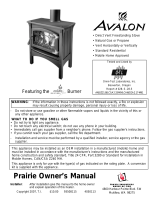 Avalon Stoves Direct Vent Freestanding Stove User manual
