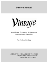Vintage VBQ30GBL Owner's manual