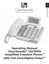 ClearSounds Freedom Phone CSC1000 User manual