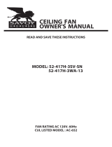 Savoy 52-417H-3SV-SN Owner's manual