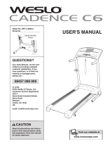 Weslo Cadence C6 Treadmill User manual
