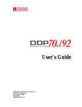 Ricoh DDP 70 User manual