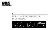 BBE Sonic Maximizer 262 User manual