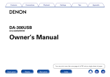 Denon DA-300USB Owner's manual