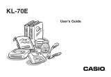 Casio KL-70E User manual