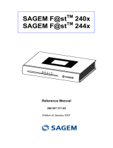 Sagem F@st 244x Owner's manual