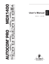 Behringer Autocom Pro MDX1400 User manual