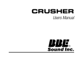 BBE CRUSHER Owner's manual