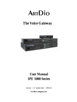 ArtDio IPE 1000 Series User manual