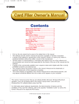 Yamaha Card Filer Owner's manual