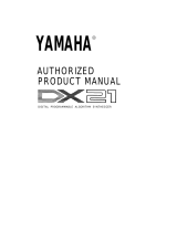 Yamaha DX21 User manual