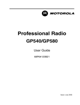 Motorola GP580 User manual