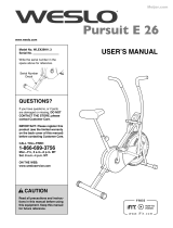 Weslo Pursuit E 25 Bike Owner's manual