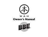 BBE WAH Owner's manual