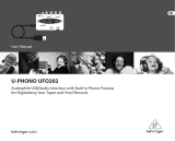 Behringer U-PHONO UFO202 User manual