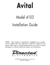 Avital 4103 Installation guide