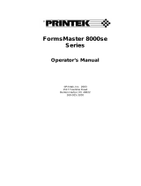 Printek FORMSMASTER 8000SE User manual