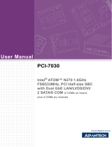 Advantech PCI-7030 User manual