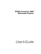 Epson PowerLite 8300i User manual